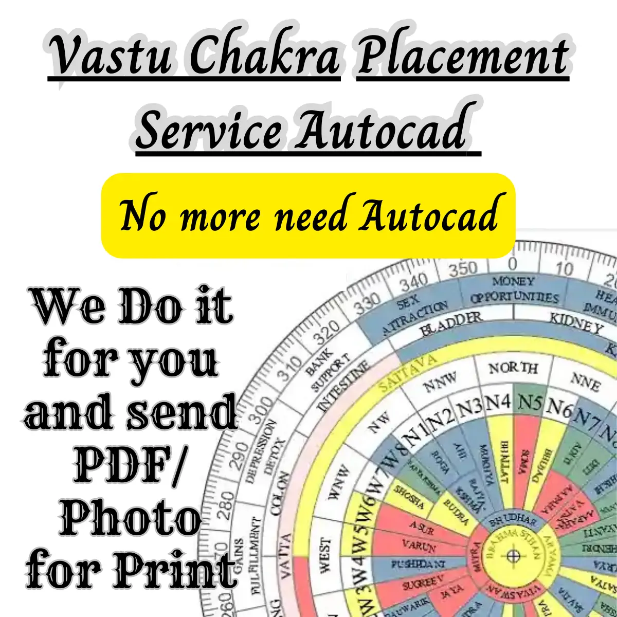 Vastu Chakra Autocad DWG Placement Service
